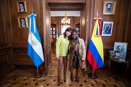 Cristina Kirchner recibió el viernes a la vicepresidente electa de Colombia