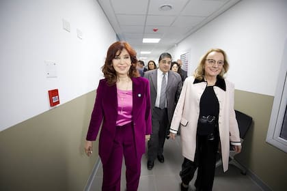 Cristina Kirchner y Alicia Kirchner en la inauguración de la ampliación del Hospital Regional de Río Gallegos, hace tres semanas
