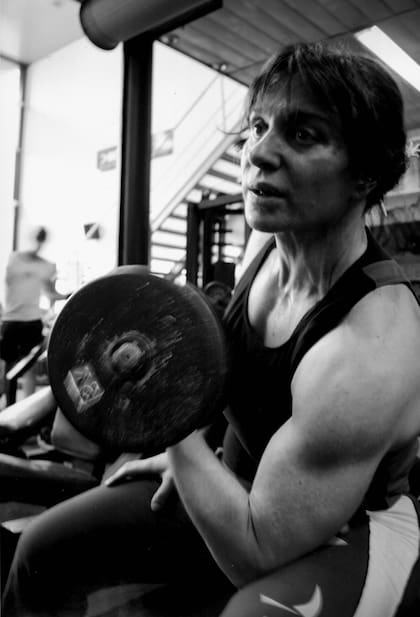 Cristina Musumeci, hoy. El gimnasio, todavía: lejos de la competencia, pero cerca del origen de todo