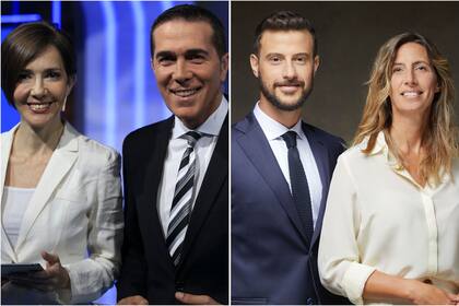 Cristina Pérez y Rodolfo Barili, desde Telefe Noticias, compiten contra Telenoche, conducido por Diego Leuco y Luciana Geuna
