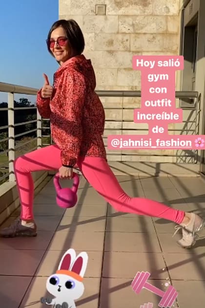 Cristina Pérez y su look pink para entrenar el fin de semana