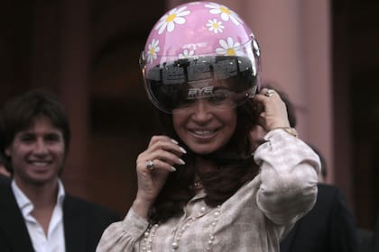 Cristina recibió a los piltos del Dakar 2012