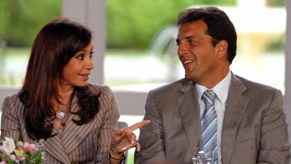 Cristina y Massa, cuando era su jefe de Gabinete, en 2009