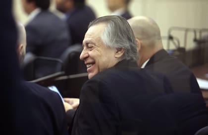 Cristóbal López, en la sala Auditorium de Comodoro Py