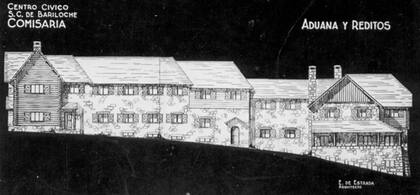 Croquis de la Comisaría, Aduana y Réditos.