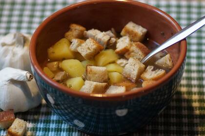 Croutones en sopas y ensaladas