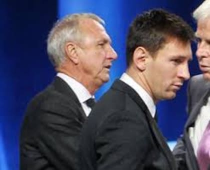 Cruyff con Messi, dos leyendas de Barcelona