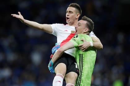 Cruzeiro Vs River. Festejo De Borre Y Armani