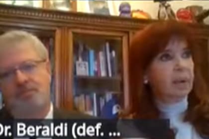 Cristina Kirchner, conectada por Zoom al juicio por los Cuadernos de las Coimas