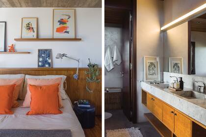 Cuadros, de izquierda a derecha: tinta de Kalil Llamazares; obra conjunta entre Kalil Llamazares y Laura Saint-Agne, collage de Laura Saint-Agne de la serie “Rescates” y obra azul con la técnica de cianotipia (Anna Experimental).