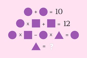 Acertijo con figuras geométricas: ¿a qué número equivale el triángulo?