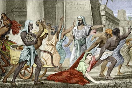 ¿Cuál fue la ofensa tan grave para que la mataran de una manera tan violenta? (La muerte de Hipatia de Alejandría, ilustración del libro del siglo XIX "Vidas de científicos ilustres")