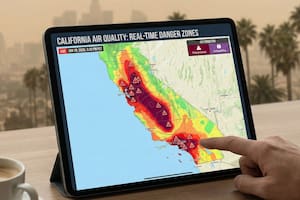 El mapa que muestra dónde es peligroso respirar hoy en California