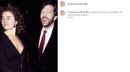 Cuando Clapton conoció a Del Santo aún estaba casado con Pattie Boyd (Foto: Instagram/@lorydelsantoofficial)