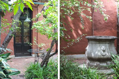 Cuando comenzaron a desmalezar el terreno, apareció una especie de tambor pintado de verde: era un aljibe tallado en una sola pieza de mármol (probablemente traído de Italia) que hicieron restaurar y colocaron sobre el viejo pozo de agua que abastecía la vivienda.