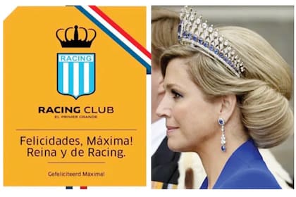 Cuando en 2013 se convirtió en Reina, Racing Club la saludó