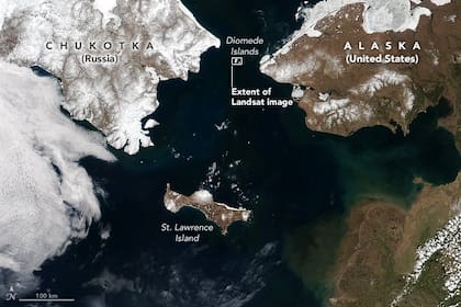 Cuando es invierno y el mar se congela, las islas quedan unidas por el hielo