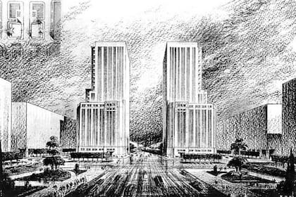 Cuando se planificó el edificio del Ministerio de Obras Públicas, la idea original era construir dos edificios gemelos, uno a cada lado de la 9 de Julio (que en principio mediría 33 metros), pero eso nunca ocurrió