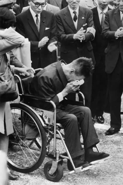 Cuando volvió a Japón, una multitud lo esperaba