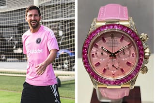 Cuánto cuesta el exclusivo reloj rosa de Messi: solo hay 10 en el mundo y está bañado en oro puro