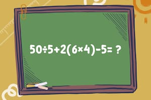 ¿Cuánto es 50÷5+2(6×4)-5? Solo las mentes más ágiles puede resolver este ejercicio matemático en solo ocho segundos