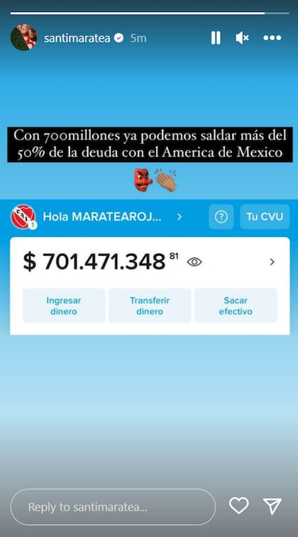 Cuánto lleva recaudado Santiago Maratea para la colecta de Independiente