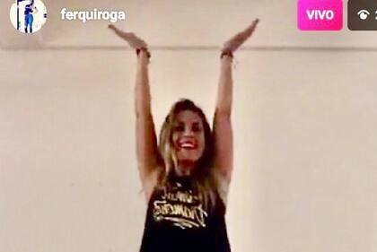 Zumba online, Fernanda Quiroga descubrió que el sistema funciona bien.