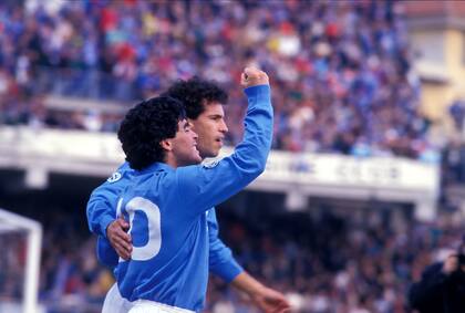 Cuatro años en Napoli, tres títulos y 136 goles juntos por todas las competencias; alguna vez Maradona declaró que Careca fue el mejor compañero de su carrera