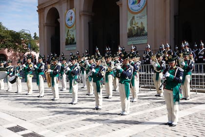 Cuatro bandas militares tocaron música durante la jornada