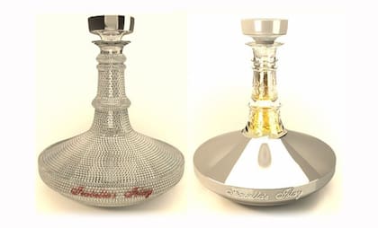 Cubierta exterior con diamantes y decanter en oro blanco