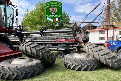 Cubiertas y uno de los cabezales de las máquinas