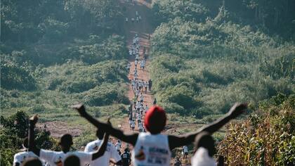 Cubrió una maratón en Uganda