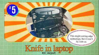 Cuchillo en la laptop