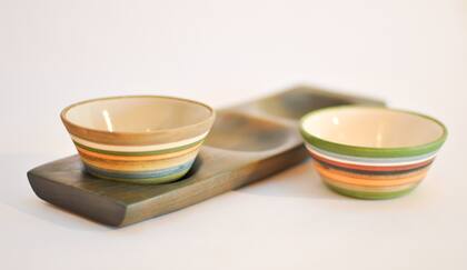 Cuencos de cerámica andina, hechos por artesanos de la comunidad Kolla, en Jujuy. (Venta en tiendas solidarias, a partir de $ 400)