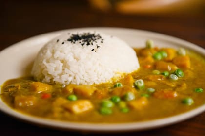 Curry de vegetales y arroz