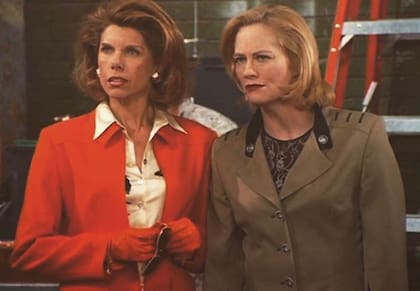 Cybill Shepherd y Christine Baranski en una escena de la serie Cybill