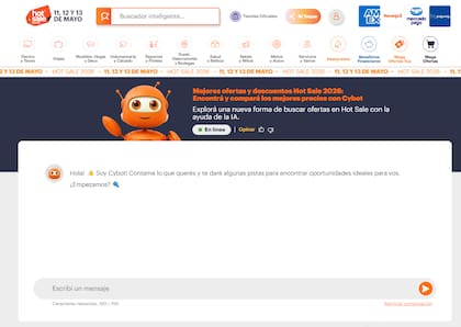Cybot es el asistente virtual del Hot Sale que ayuda a comprar mejor