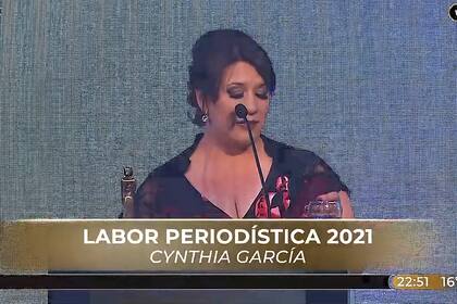 Cynthia García, mejor labor periodística en 2021