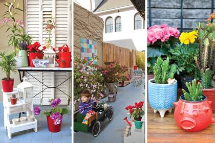 Da la sensación de estar en una casa, pero esta terraza de 60 m2 es un primer piso de un edificio de Palermo