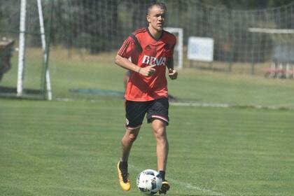 D''Alessandro en su primer entrenamiento con River