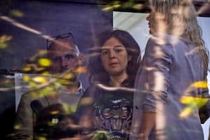 Dalma Maradona en los tribunales de San Isidro donde está declarando su hermana Gianinna