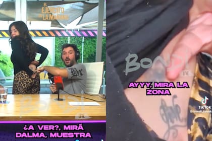 Dalma Maradona mostró el tatuaje que se hizo por un exnovio (Foto: Captura de video / Bondi Live)