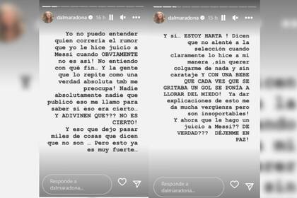 Dalma Maradona se defendió de las acusciones (Foto Instagram @dalmaradona)