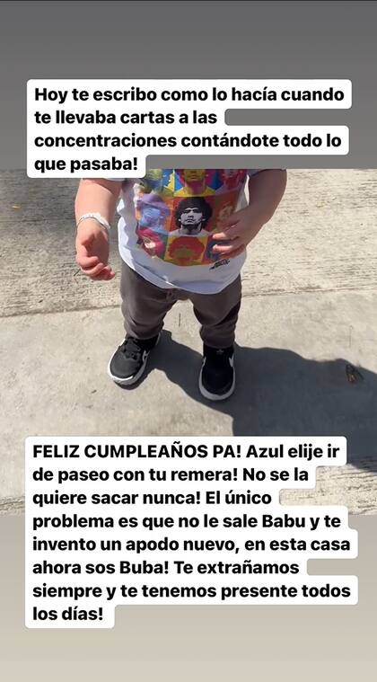 Dalma recordó a Diego en el día que cumpliría 64 años (Captura: Instagram @dalmaradona)