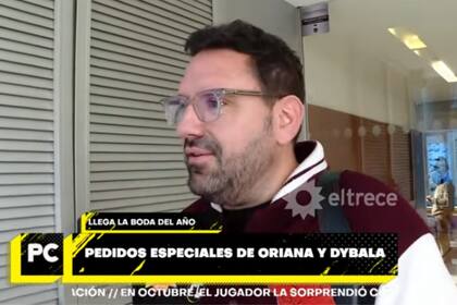 Damián Betular fue elegido para preparar el pastel de bodas de los novios (Foto: Captura de TV / eltrece)