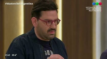 Damián Betular, muy crítico ante la falta de Joaquín Levinton en MasterChef Celebrity (Telefe) (Crédito: Captura de video Telefe)