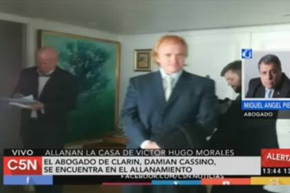 Damián Cassino, abogado del grupo Clarín, en la casa del relator
