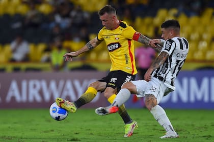 Damián Díaz, en acción durante el partido