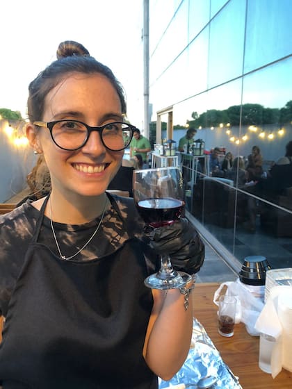 Dana en uno de los eventos de Burger Couple (Foto: Gentileza)