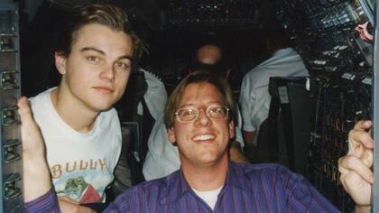 Dana Giacchetto con Leonardo Di Caprio, en sus épocas de amistad